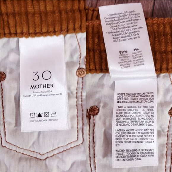 Mother Womens Size 30 High Waisted Study Hover Deep In The Valley Burnt Orange - Picture 14 of 16